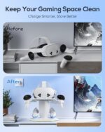 YUANHOT 3-in-1 Charging Dock for Meta Quest 3/3S, 20W PD Charger, RGB Light | VR Charging Station for Headset & Controllers Simultaneous Charge, Light Switch On/Off, 2100mAh Rechargeable Batteries - Image 7