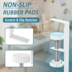 Under Desk Cable Management Tray, No Drill Mesh Cable Tray Cord Organizer | Wire Management Tray Cable Management Rack, Cable Management Box (White) - Image 8