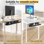Yecaye 2 Pack Cable Management Under Desk, 31.5 in, Black | Cable Management Tray, Cord Hider, Cord Organizer, No Screw Wire Management, For Office and Home - Image 5