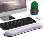 Dapesuom Enlarge Keyboard Wrist Rest, Cute Memory Foam Keyboard Wrist Cushion for Computer Desk Mats Support, Typing Pain Relief Ergonomic Mouse Pad Rests with Non-Slip Base for Gaming, Laptop, Purple - Image 2