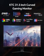 KTC 32 Inch Curved 240Hz Gaming Monitor, 280Hz Computer Monitor FHD, H32C5 | 1080P PC Curve Monitors 1500R, 1MS MPRT, Adaptive Sync, 128% sRGB, 3500:1, HDR Low Blue Light, Tiltable VESA Mount - Image 2