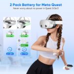 YUANHOT 20000mWh Battery Pack for Meta Quest 3S/3/2, VR Power Bank, 2-Pack | PD 18W Fast Charger, Lightweight VR Headset Battery, Extended 2-4H Playtime, for Oculus Quest 3/Quest 2 Accessories - Image 2